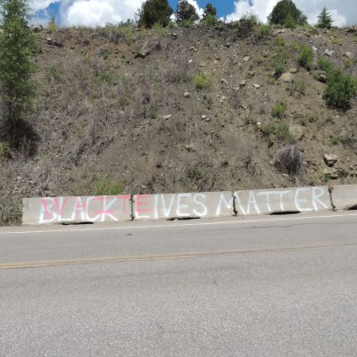 A tagging war ensues in Marble, Colo. Photo provided by Nancy Fenton.