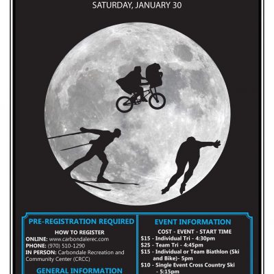 Registration for the Third Annual Full Moon Winter Tri is at carbondalerec.com